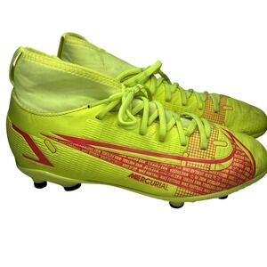Nike Mercurial Superfly 8 Academy MG Kids Soccer Cleats Volt‎ Yellow Crimson